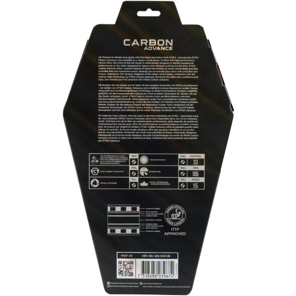 Фото - Ракетка для настольного тенниса Stiga Carbon Advance FL (1215-1001-35)